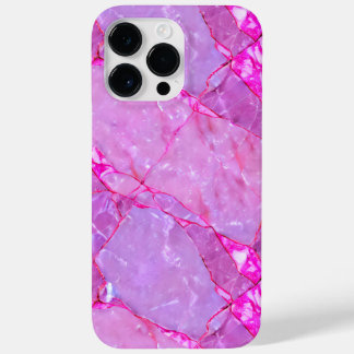Coque Pour Pour iPhone 14 Pro Max Texture de marbre rose, effet de marbre