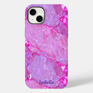 Coque Pour iPhone 14 Plus Texture de marbre rose, effet de marbre