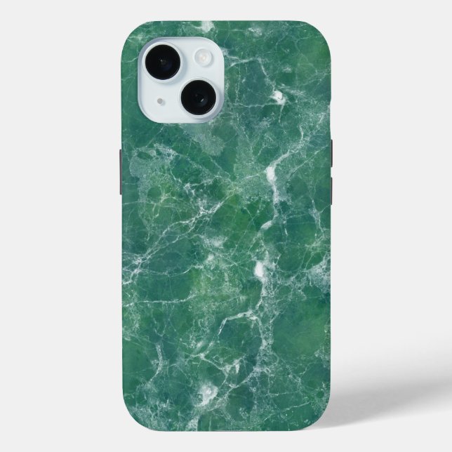 Coques Case-Mate iPhone Texture de marbre vert (Verso)