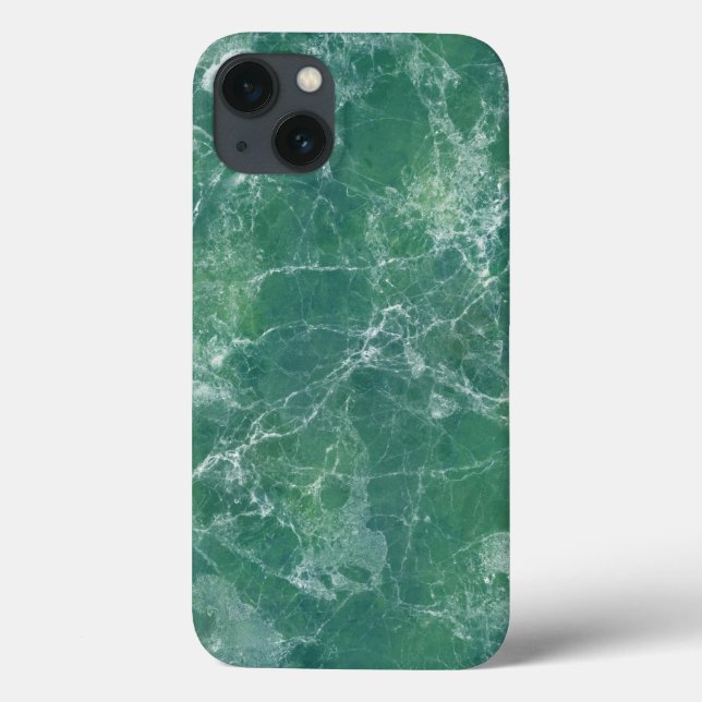 Coques Case-Mate iPhone Texture de marbre vert (Verso)