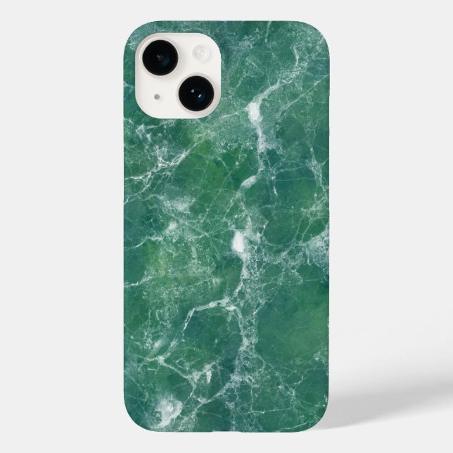 Coques Case-Mate iPhone Texture de marbre vert (Verso)