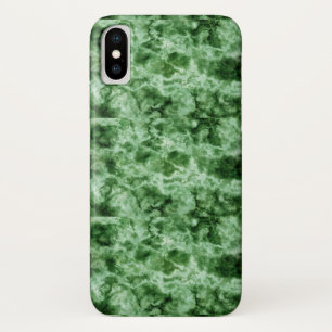 Coque iPhone X Texture de marbre verte