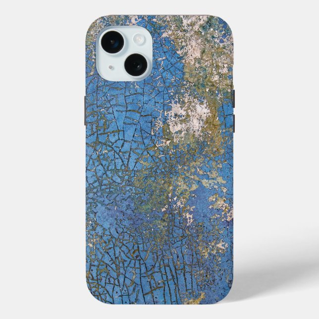 Coques Case-Mate iPhone Texture de peinture bleue détendue (Verso)