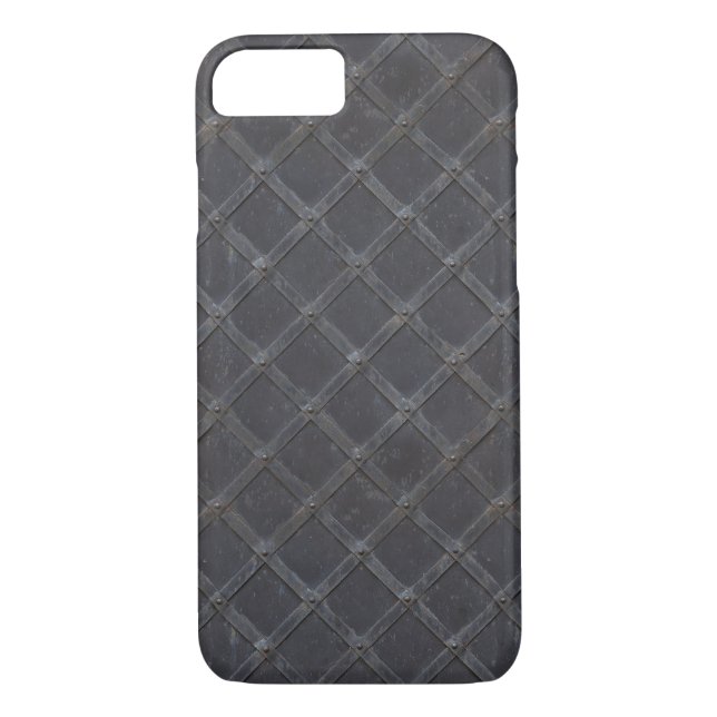 Coques Case-Mate iPhone Texture de trame lattice Iron metal (Dos)