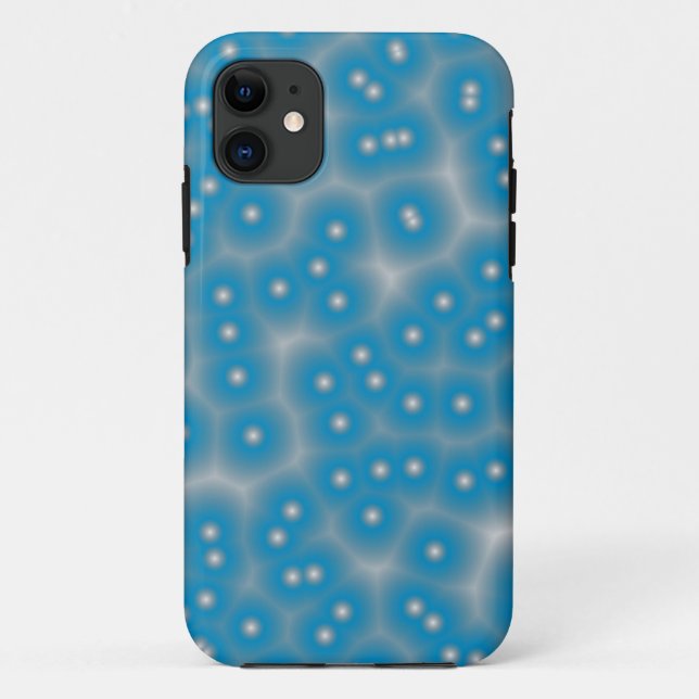 Coques Case-Mate iPhone texture des points bleus et blancs (Dos)