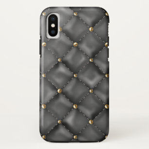 Case-Mate iPhone Case Texture en cuir brillant avec perles d'or