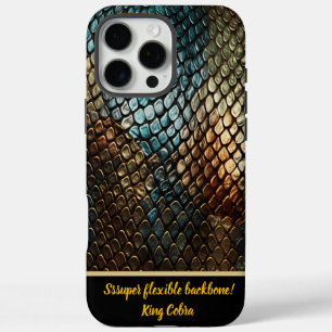 Coques iPhone 16 Pro Max Texture étonnante de la peau de serpent