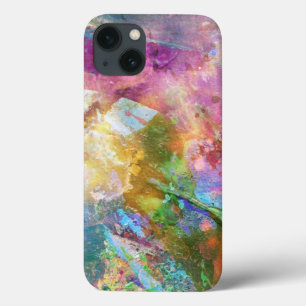 iPhone 13 Coque Texture grunge abstraite avec la peinture 3