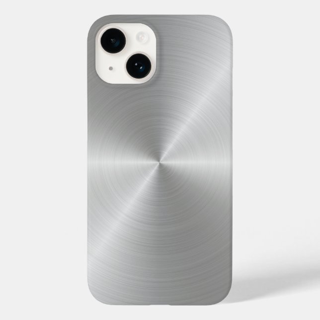 Coques Case-Mate iPhone Texture métallique polie circulaire brillante (Verso)
