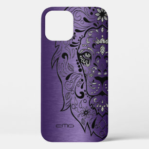 Case-Mate iPhone Case Texture métallique violette profonde Lion Sugar Sk