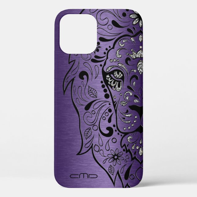 Coques Case-Mate iPhone Texture métallique violette profonde Lion Sugar Sk (Verso)