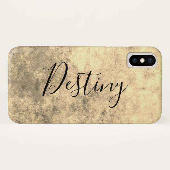 Coques Case-Mate iPhone Texture Or doré Grungy (Dos (Horizontal))