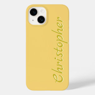Coque Pour iPhone 14 Texture radiale jaune clair personnalisée 15