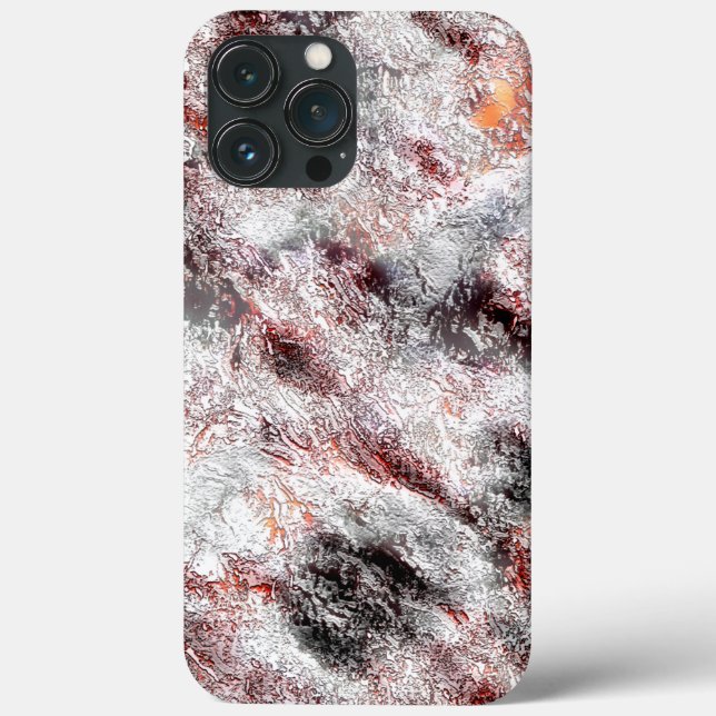 Coques Case-Mate iPhone Texture spongieuse blanche mélange de taches rouge (Verso)