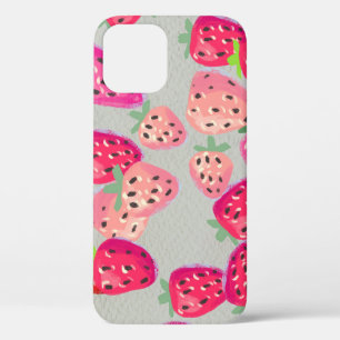 Case-Mate iPhone Case Texture tirée à la main de fraise mûre