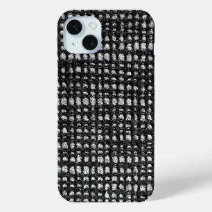 Coque iPhone 15 Mini texture tricotée Abstraite