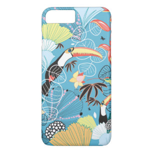 Coque Case-Mate Pour iPhone Texture tropicale avec Toucans et Hummingbirds