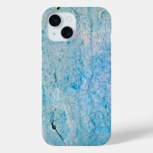Coque Pour iPhone 15 Texture turquoise de Grunge en relief