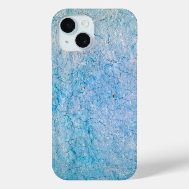 Coques Case-Mate iPhone Texture turquoise de Grunge en relief (Verso)
