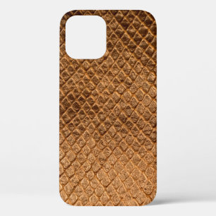 Case-Mate iPhone Case Texture vague arrière - plan bronze serpent leathe