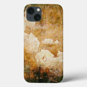 iPhone 13 Case texture vintage florale grunge d'arrière - plan