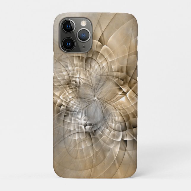 Coques Case-Mate iPhone Textures d'art fractal abstrait de tons de terre (Dos)