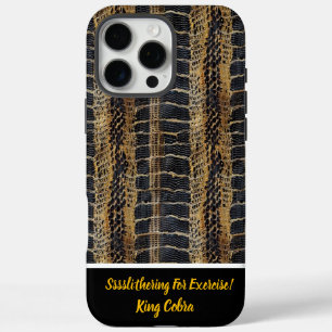 Coques iPhone 16 Pro Max Textures de peau de serpent tissées avec art