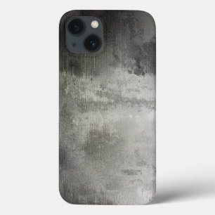 iPhone 13 Case texturisé noir et blanc grunge abstrait d'art