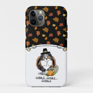 Case-Mate iPhone Case Thanksgiving Shetland Sheepdog (merle bleu) Drôle
