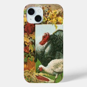 Coque Pour iPhone 15 Thanksgiving vintage, Déchets sauvages Couleurs d'