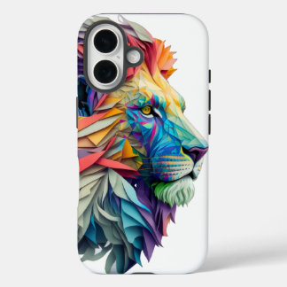 Coque Pour iPhone 16 The Polychrome Lion: Where Art Meets Majesty
