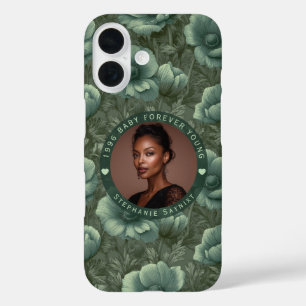 Coque Pour iPhone 16 Thème Anémones Cadeau d'anniversaire 50 ans