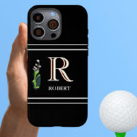 Thème de golf Monogrammes personnalisés Nom Clubs
