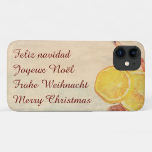 Case-Mate iPhone Case Thème de Noël avec des fruits dans un look vintage