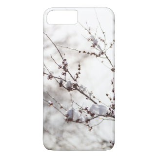 Coques Pour iPhone Thème d'hiver. Les plantes ont couvert l'arrière -