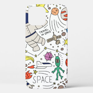 Case-Mate iPhone Case Thème Espace dans l'illustration style doodé