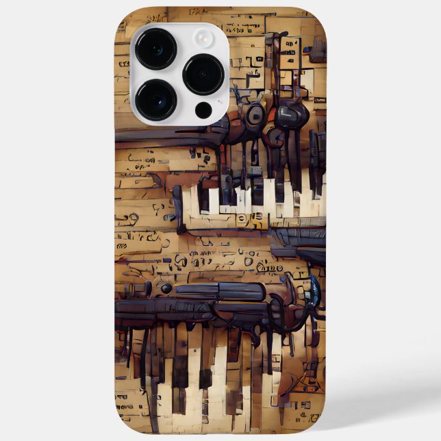 Coques Case-Mate iPhone THÈME STEAMPUNK MUSICAL Brown (Verso)