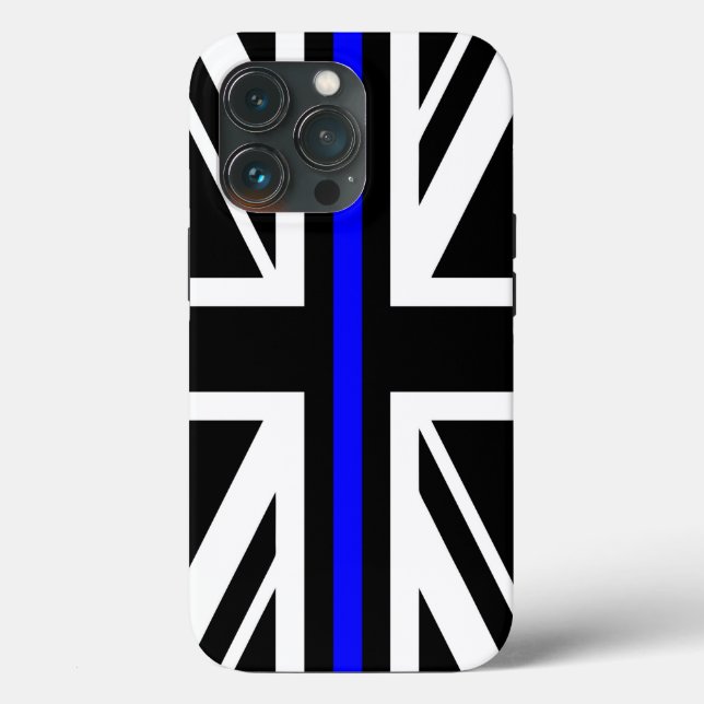Coques Case-Mate iPhone Thin Blue Line Flag united Kingdom Police Cop symb (Verso)