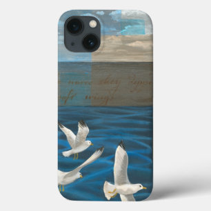 Case-Mate iPhone Case Three White Seagulls Flying Over the Water