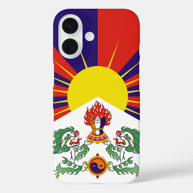 Coques Case-Mate iPhone Tibet, Lions de Neige, Drapeau Tibétain - L'Himala (Verso)