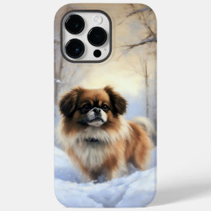 Coque Pour Pour iPhone 14 Pro Max Tibetan Spaniel Qu'il neige Noël 