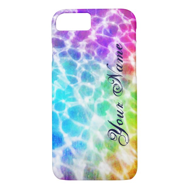 Coques Case-Mate iPhone Tiedye Hippie Wavy Rainbow Effet (Dos)