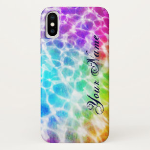 Coque Case-Mate Pour iPhone Tiedye Hippie Wavy Rainbow Effet personnalisé