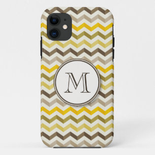 Coque Case-Mate Pour iPhone Tige Chevron de Terre avec Monogramme rond