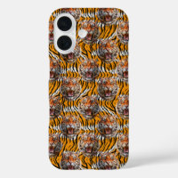 Tiger Tête Sur Tiger Skin Design Poster de animal