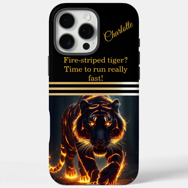 Coques Case-Mate iPhone Tigre avec rayonnement de feu (Verso)