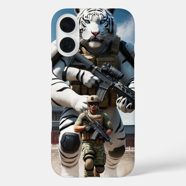 Coques Case-Mate iPhone tigre blanc géant opérateur des forces spéciales (Verso)
