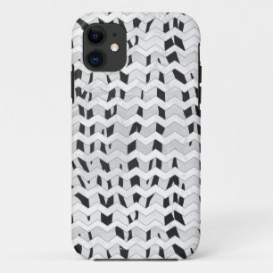 Coque Case-Mate Pour iPhone Tigre Cheveron noir et blanc