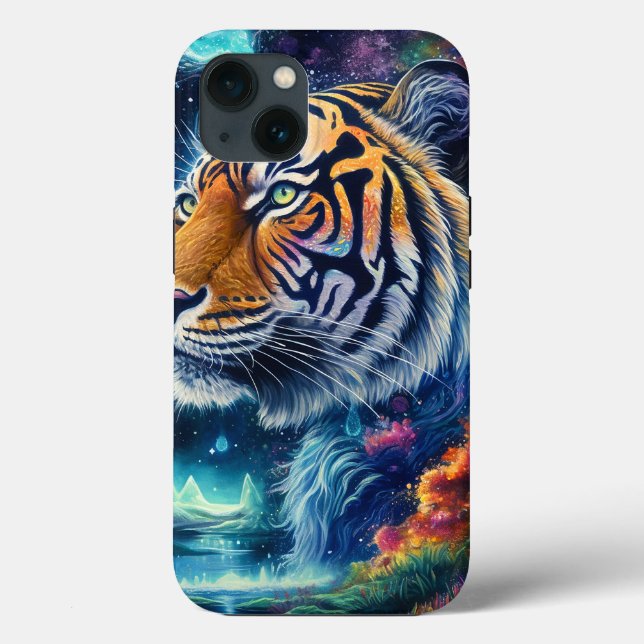 Coques Case-Mate iPhone Tigre cosmique (Verso)