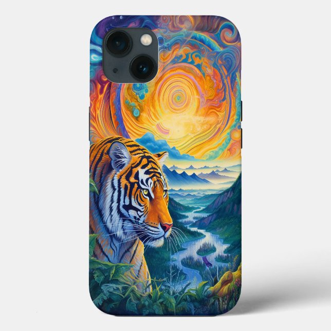 Coques Case-Mate iPhone Tigre cosmique (Verso)